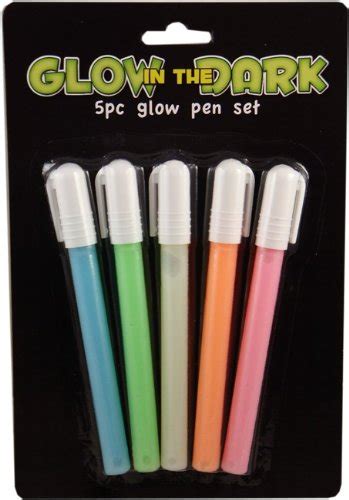 Glow In The Dark ~ Blacklight Reactive ~ Paint Pens ~ Set of 5 : Amazon ...