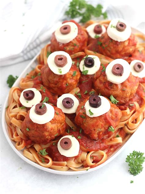 Creepy Pasta Recipe (Halloween Spaghetti and Meatball Eyeballs) - Slow The Cook Down