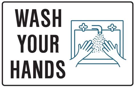 Covid-19 Sign: Wash Your Hands 180mm x 250 mm - Self Adhesive Vinyl ...