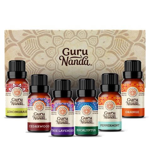 GuruNanda 100% Pure Essential Oils - Aromatherapy Singles - Variety of ...