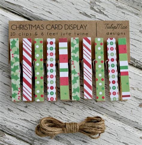 Christmas Card Clothespin Display | Jane Christmas Fair Ideas, Christmas Craft Show, Christmas ...