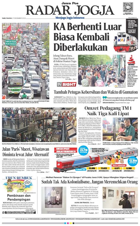 Jawa Pos - Radar Jogja, edisi Rabu, 27 Desember 2023 - Radar Jogja