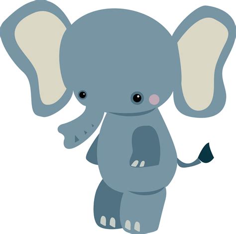 Baby Jungle Animals Infant Clip art - Cute little elephant 1600*1588 ...