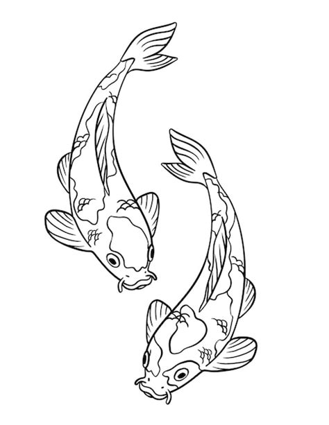 Premium Vector | Koi fish isolated coloring page for kids