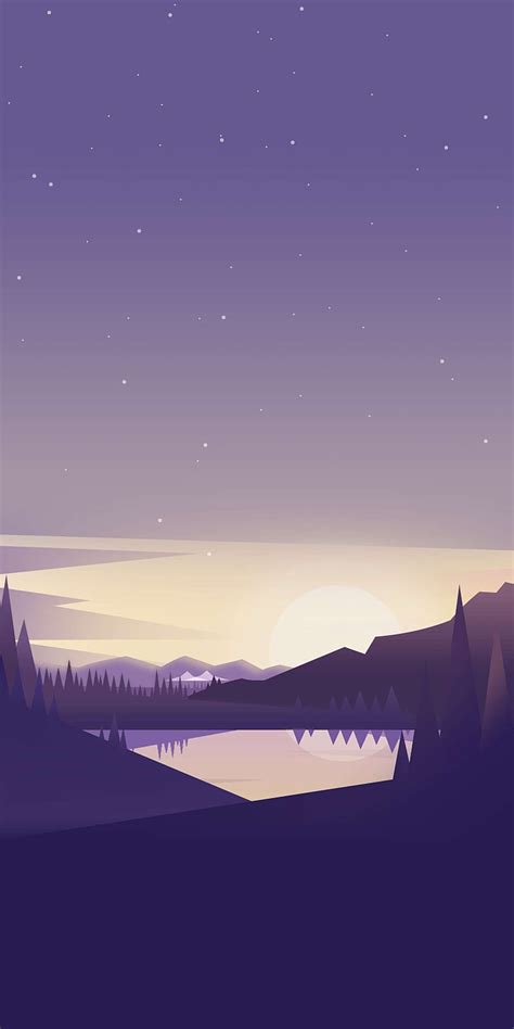 Nature Lake Mountains Minimal IPhone - IPhone : iPhone, XR Minimalist ...