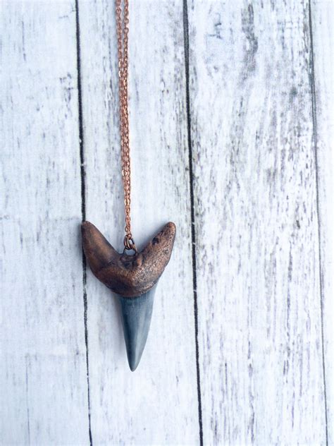 Large shark's tooth pendant Electroformed copper shark