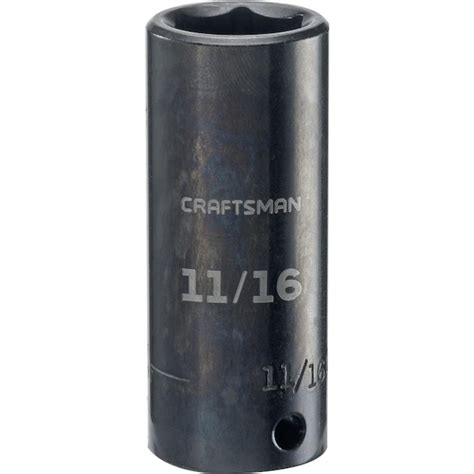 CRAFTSMAN Standard (SAE) 3/8-in Drive 11/16-in 6-point Impact Socket ...