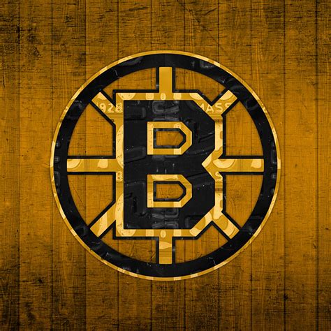 Boston Bruins Hockey Team Retro Logo Vintage Recycled Massachusetts ...