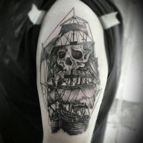 95+ Best Pirate Ship Tattoo Designs & Meanings - (2019)