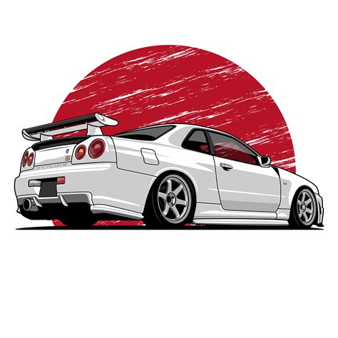 Check out this @Behance project: “Nissan Skyline R34 vector art” https ...