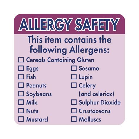 Allergen Labels - RBR