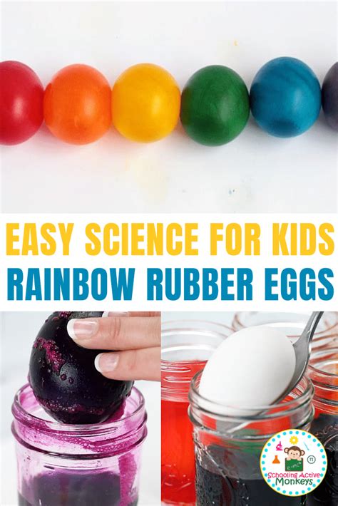 How to Do the Bouncy Rainbow Rubber Eggs Experiment | Egg experiments ...