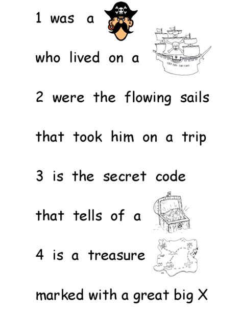 pirate poem.pdf | Classroom songs, Preschool songs, Kindergarten songs