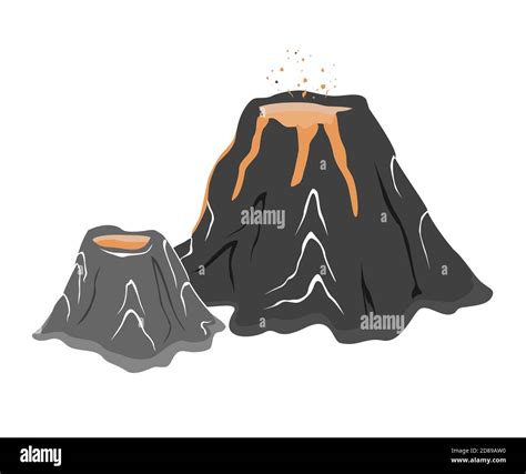 Vector illustration of volcano hi-res stock photography and images - Alamy