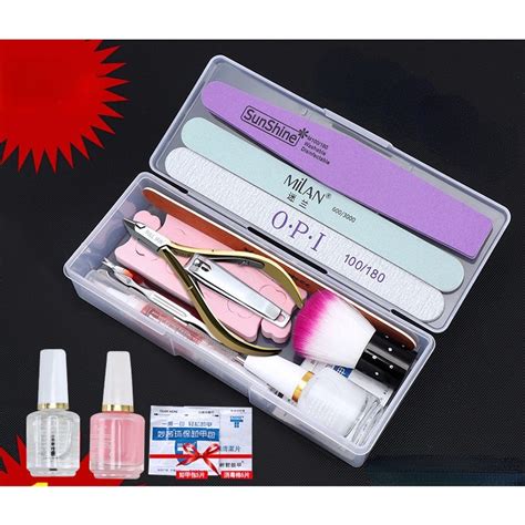 Nail Beauty Tool Set Full Set Beginner Home Repair Nail File Burnishing ...