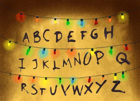 Stranger Things Alphabet Lights Christmas Metal Christmas