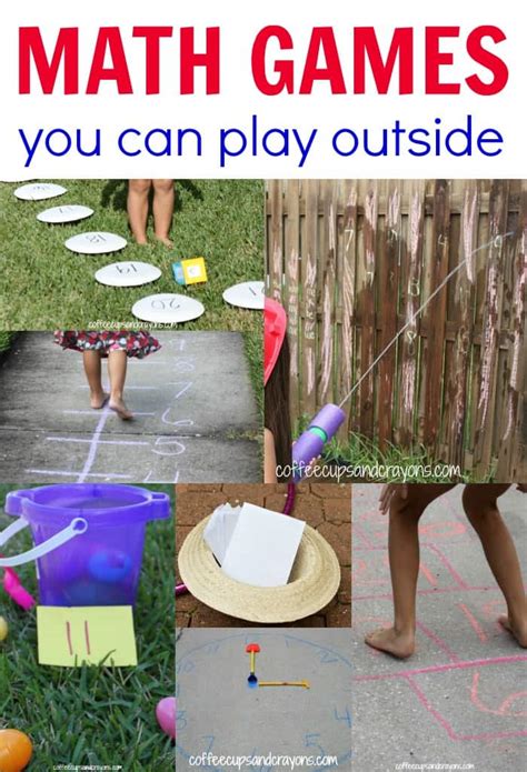 Outdoor Math Games for Kids - Coffee Cups and Crayons