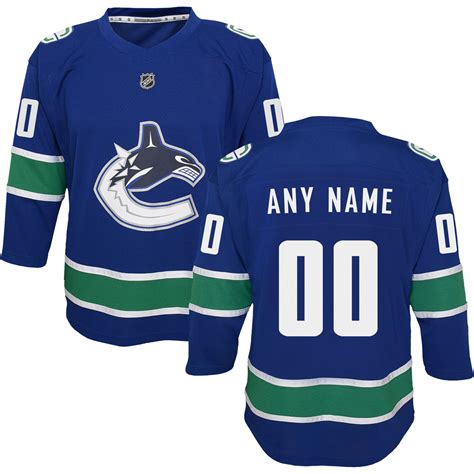 Youth Vancouver Canucks Fanatics Branded Blue - Replica Custom Jersey