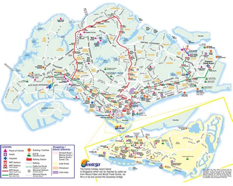 Detail Singapore Map for Tourists Guide | About Singapore City MRT Tourism Map and Holidays