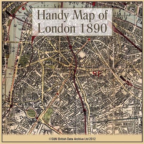 London, Handy Map of London (c.1890) - S&N Genealogy Supplies