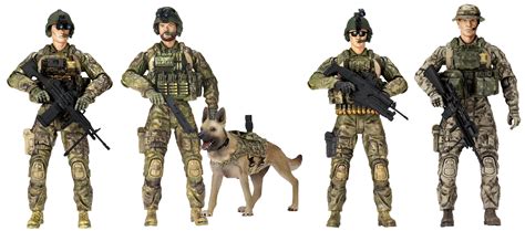 Army Ranger Action Figures – 5 Pack Military Toy Soldiers Playset ...