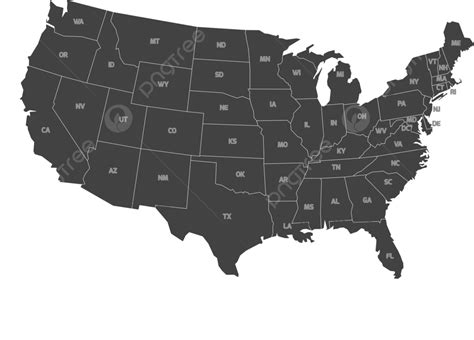 Mapa De Estados Unidos Con Abreviaturas De Estado Mapa Americano ...