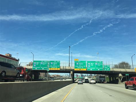 Northern Terminus of Interstate 55 on the Stevenson Expressway in Chicago