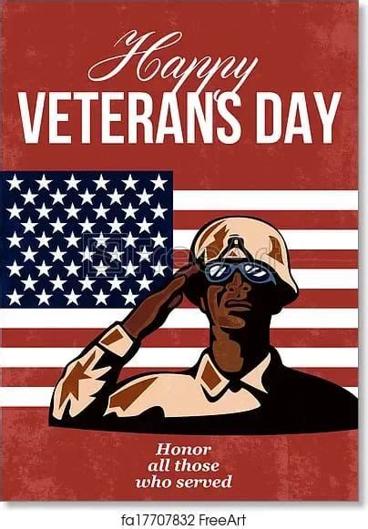 Veterans Day Greeting Card American - Artwork - Art Print from FreeArt ...