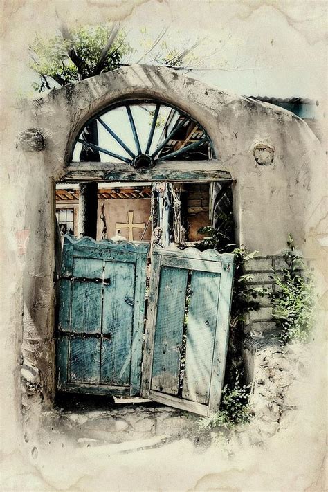 Unhinged Blue Door Digital Art by Toni Abdnour - Pixels