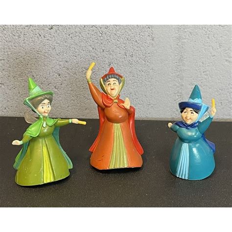 Disney Sleeping Beauty Good Fairies Flora, Fauna & Merryweather Mini Figures