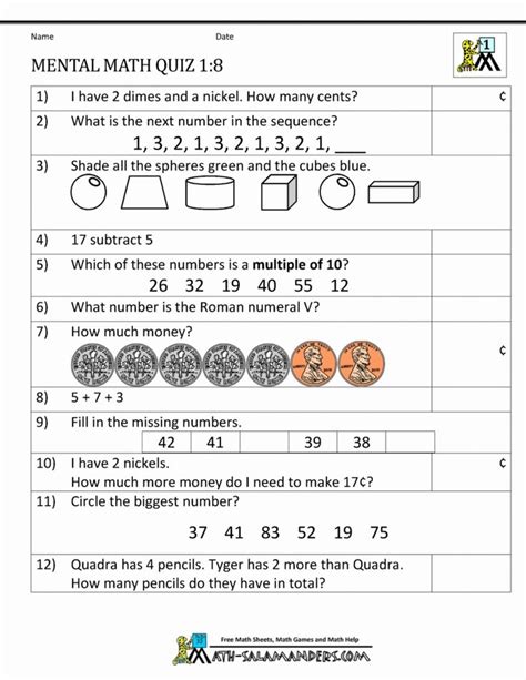 Maths Worksheets For Year 1 Printable – Martin Lindelof