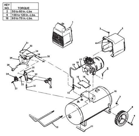 DEVILBISS MODEL 100E8AD OIL FREE AIR COMPRESSOR BREAKDOWN, PARTS LIST, REPLACEMENT PARTS, REPAIR ...