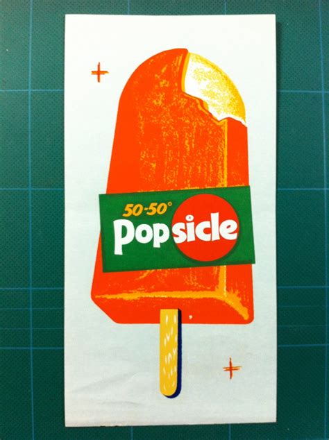 Vintage Popsicle 50-50 Creamsicle Ice Cream Truck Decal