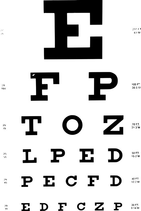 Eye Exam Charts Printable