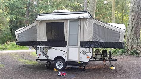 Pop Up Tent Trailer Awning, EZ Lite Campers® Camping Trailer RV Awning 7ft Beige ...