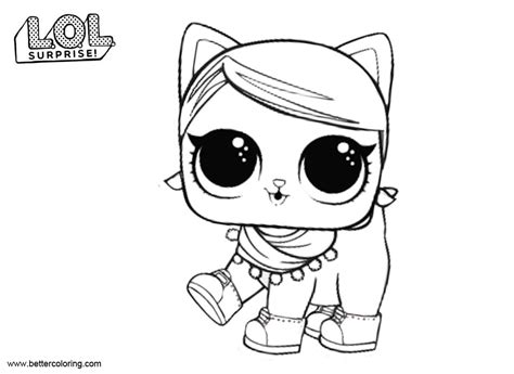 LOL Pets Coloring Pages Suprr Kitty - Free Printable Coloring Pages