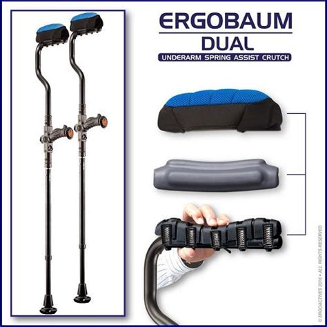 Ergobaum Dual Ergonomic Underarm Crutches