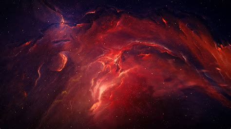 Wallpaper Galaxy, Red Nebula, Digital Art - Resolution:2560x1440 - Wallpx