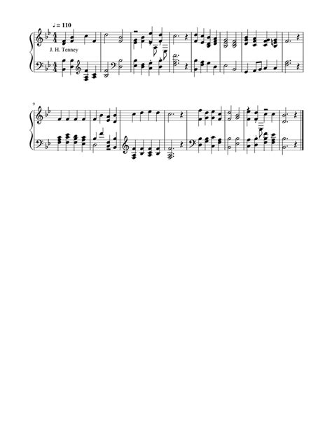 All the world for Jesus - J. H. Tenney Sheet music for Piano (Solo) | Musescore.com