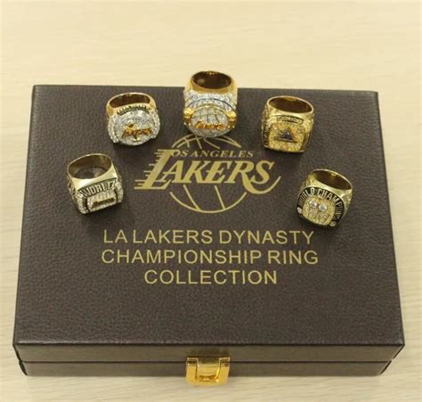 Super star Kobe Bryant's a complete set of Championship Five Rings+Nice ...