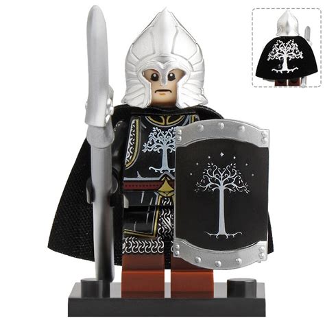 11pcs/set Gondor Soldiers Knights with Spear Lord of the Rings Lego Minifigures - Figures