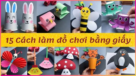 DIY- 15 cách làm đồ chơi bằng giấy cực đơn giản - Tự làm đồ chơi cho bé ...