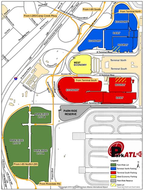 Atlanta Airport Parking Map - Terminal Map