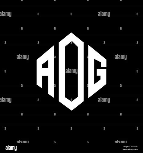 AOG letter logo design with polygon shape. AOG polygon and cube shape ...