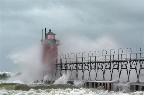 The Gales of November - High Surf at South Haven