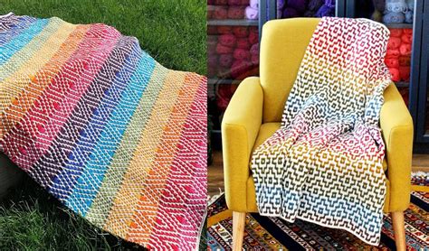 Rainbow Mosaic Blanket Free Crochet Patterns - Your Crochet