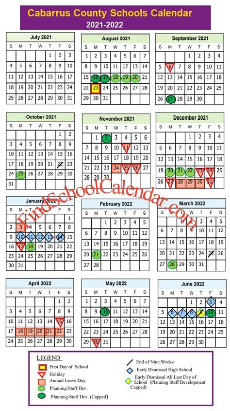 Cabarrus County Schools Calendar 2023 - Schoolcalendars.net