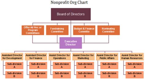 Nonprofit Organization Structure Flow Chart Organizational Structure ...