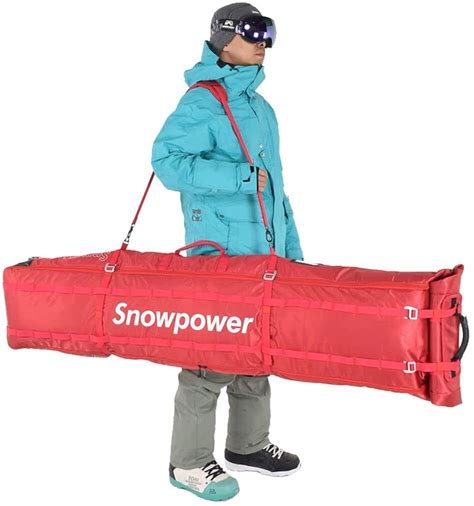 Snowboard Bag with Wheels Large Waterproof Fully Padded Adjustable Size ...