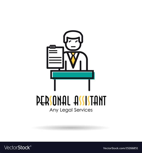 Linear icon - personal assistant Royalty Free Vector Image